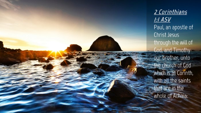 Picture 04 - 2 Corinthians 1:1 ASV Desktop Wallpaper - Paul, an apostle of Christ Jesus through the will - Desktop Bible Verse Wallpaper