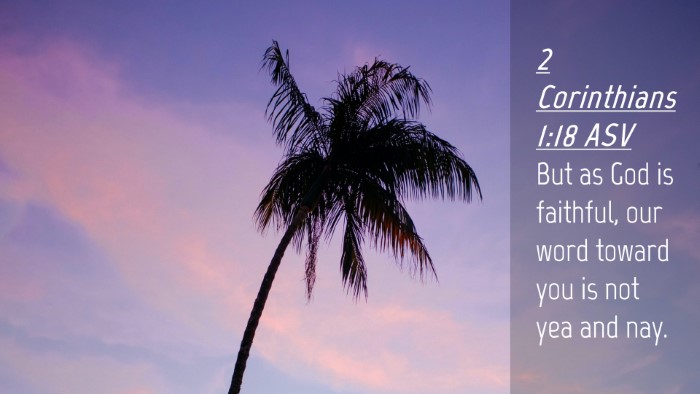 Picture 04 - 2 Corinthians 1:18 ASV Desktop Wallpaper - But as God is faithful, our word toward you is - Desktop Bible Verse Wallpaper
