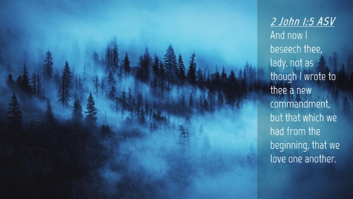 Picture 04 - 2 John 1:5 ASV Desktop Wallpaper - And now I beseech thee, lady, not as though I - Desktop Bible Verse Wallpaper