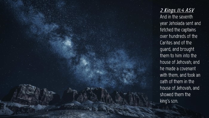 Picture 04 - 2 Kings 11:4 ASV Desktop Wallpaper - And in the seventh year Jehoiada sent and fetched - Desktop Bible Verse Wallpaper