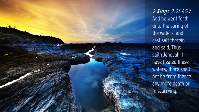 Picture 04 - 2 Kings 2:21 ASV Desktop Wallpaper - And he went forth unto the spring of the waters, - Desktop Bible Verse Wallpaper