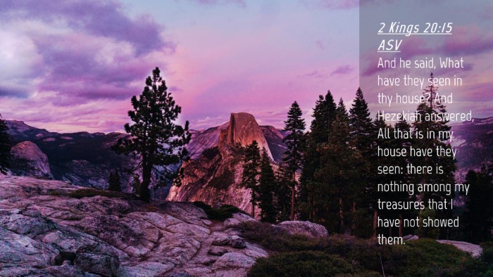 Picture 04 - 2 Kings 20:15 ASV Desktop Wallpaper - And he said, What have they seen in thy house? - Desktop Bible Verse Wallpaper