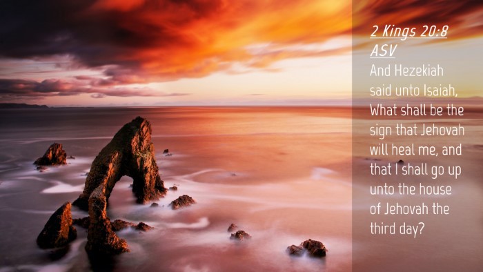 Picture 04 - 2 Kings 20:8 ASV Desktop Wallpaper - And Hezekiah said unto Isaiah, What shall be the - Desktop Bible Verse Wallpaper