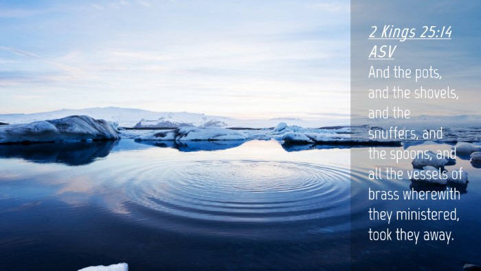 Picture 04 - 2 Kings 25:14 ASV Desktop Wallpaper - And the pots, and the shovels, and the snuffers, - Desktop Bible Verse Wallpaper