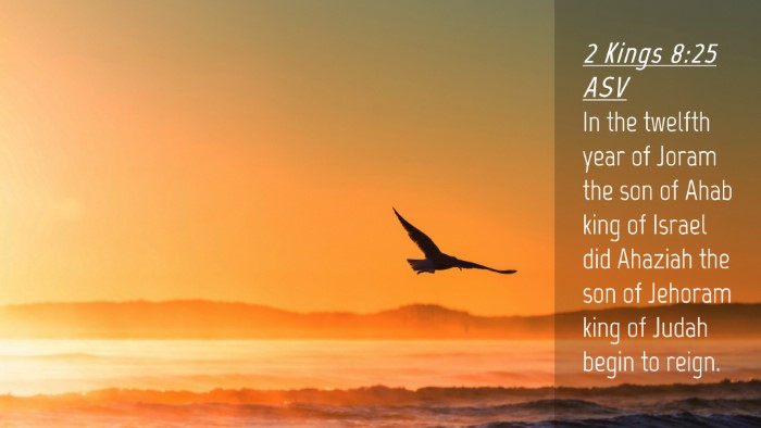 Picture 04 - 2 Kings 8:25 ASV Desktop Wallpaper - In the twelfth year of Joram the son of Ahab king - Desktop Bible Verse Wallpaper