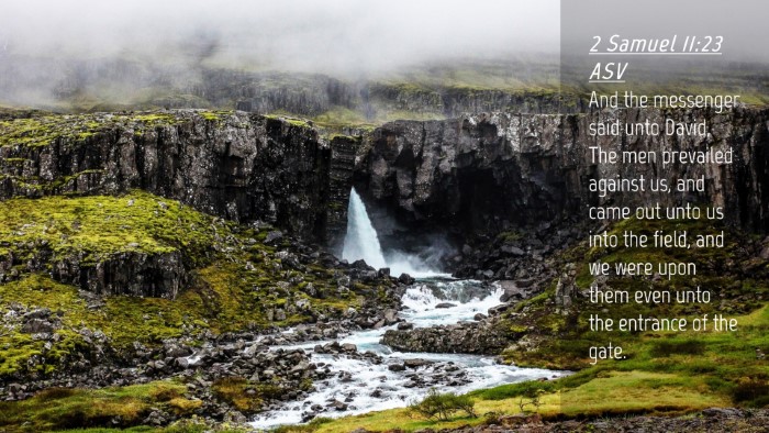 Picture 04 - 2 Samuel 11:23 ASV Desktop Wallpaper - And the messenger said unto David, The men - Desktop Bible Verse Wallpaper