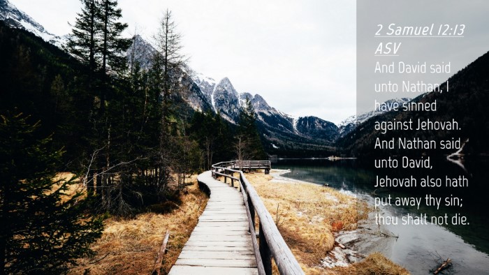 Picture 04 - 2 Samuel 12:13 ASV Desktop Wallpaper - And David said unto Nathan, I have sinned against - Desktop Bible Verse Wallpaper