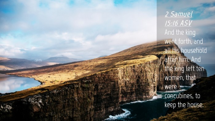 Picture 04 - 2 Samuel 15:16 ASV Desktop Wallpaper - And the king went forth, and all his household - Desktop Bible Verse Wallpaper