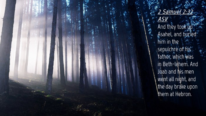 Picture 04 - 2 Samuel 2:32 ASV Desktop Wallpaper - And they took up Asahel, and buried him in the - Desktop Bible Verse Wallpaper