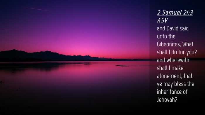 Picture 04 - 2 Samuel 21:3 ASV Desktop Wallpaper - and David said unto the Gibeonites, What shall I - Desktop Bible Verse Wallpaper