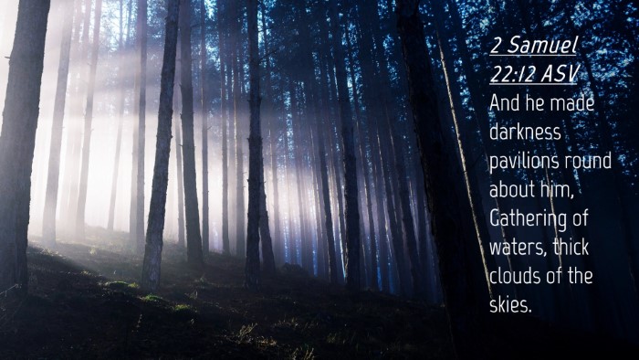 Picture 04 - 2 Samuel 22:12 ASV Desktop Wallpaper - And he made darkness pavilions round about him, - Desktop Bible Verse Wallpaper