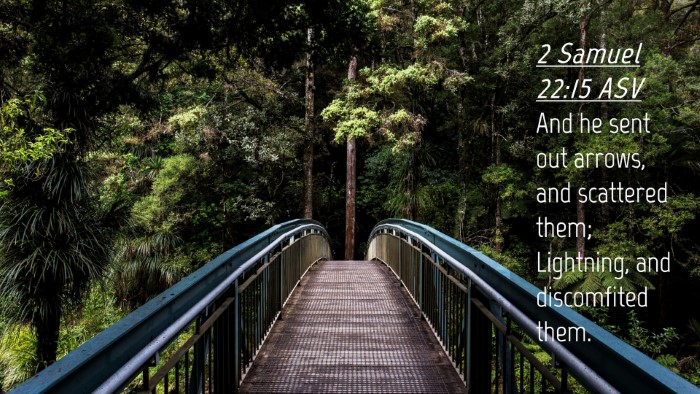 Picture 04 - 2 Samuel 22:15 ASV Desktop Wallpaper - And he sent out arrows, and scattered them; - Desktop Bible Verse Wallpaper