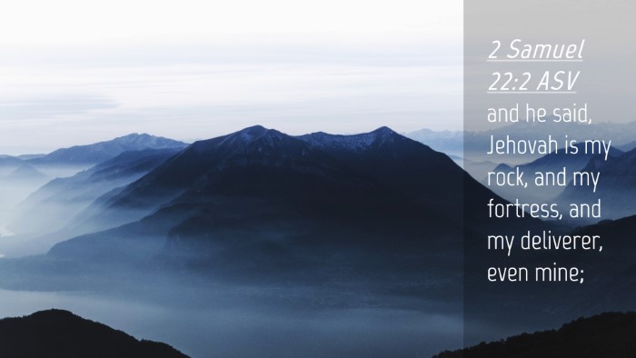 Picture 04 - 2 Samuel 22:2 ASV Desktop Wallpaper - and he said, Jehovah is my rock, and my fortress, - Desktop Bible Verse Wallpaper