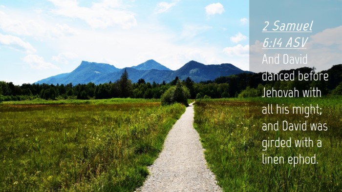 Picture 04 - 2 Samuel 6:14 ASV Desktop Wallpaper - And David danced before Jehovah with all his - Desktop Bible Verse Wallpaper