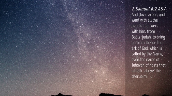 Picture 04 - 2 Samuel 6:2 ASV Desktop Wallpaper - And David arose, and went with all the people - Desktop Bible Verse Wallpaper