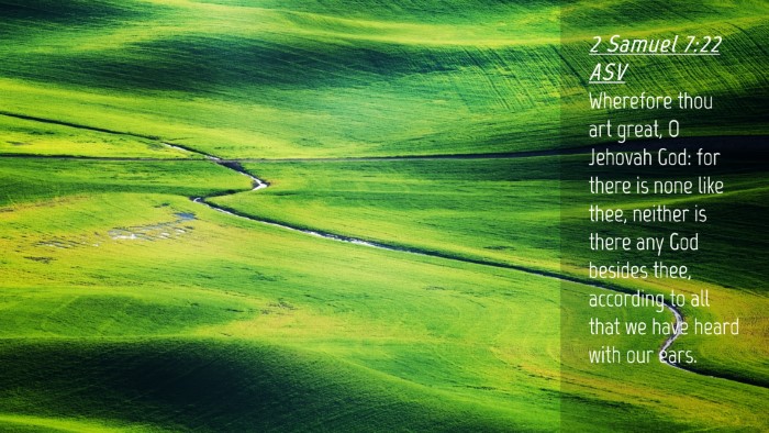 Picture 04 - 2 Samuel 7:22 ASV Desktop Wallpaper - Wherefore thou art great, O Jehovah God: for - Desktop Bible Verse Wallpaper