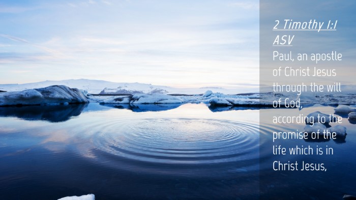Picture 04 - 2 Timothy 1:1 ASV Desktop Wallpaper - Paul, an apostle of Christ Jesus through the will - Desktop Bible Verse Wallpaper