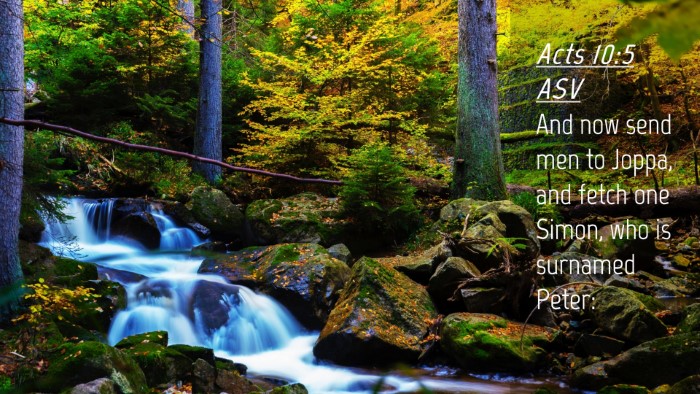 Picture 04 - Acts 10:5 ASV Desktop Wallpaper - And now send men to Joppa, and fetch one Simon, - Desktop Bible Verse Wallpaper