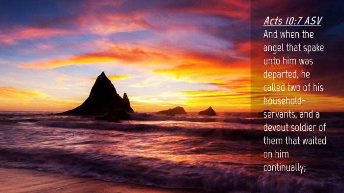 Picture 04 - Acts 10:7 ASV Desktop Wallpaper - And when the angel that spake unto him was - Desktop Bible Verse Wallpaper
