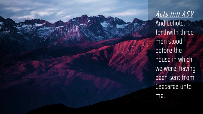 Picture 04 - Acts 11:11 ASV Desktop Wallpaper - And behold, forthwith three men stood before the - Desktop Bible Verse Wallpaper