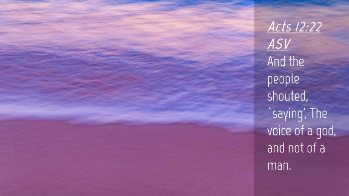 Picture 04 - Acts 12:22 ASV Desktop Wallpaper - And the people shouted, `saying', The voice of a - Desktop Bible Verse Wallpaper