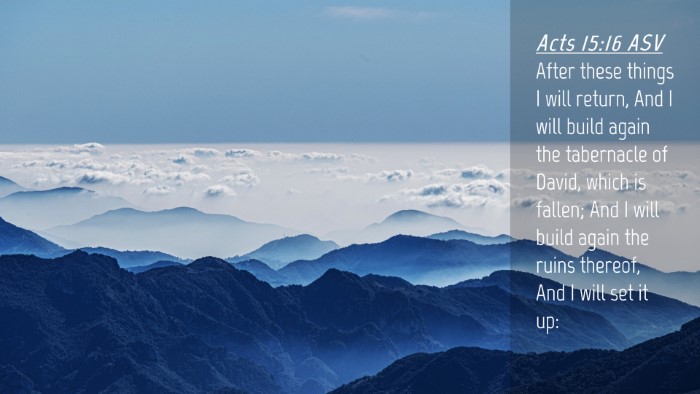 Picture 04 - Acts 15:16 ASV Desktop Wallpaper - After these things I will return, And I will - Desktop Bible Verse Wallpaper
