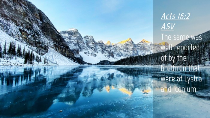 Picture 04 - Acts 16:2 ASV Desktop Wallpaper - The same was well reported of by the brethren - Desktop Bible Verse Wallpaper