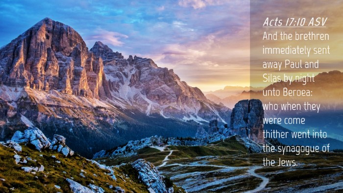 Picture 04 - Acts 17:10 ASV Desktop Wallpaper - And the brethren immediately sent away Paul and - Desktop Bible Verse Wallpaper
