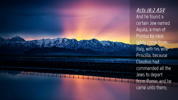 Picture 04 - Acts 18:2 ASV Desktop Wallpaper - And he found a certain Jew named Aquila, a man of - Desktop Bible Verse Wallpaper
