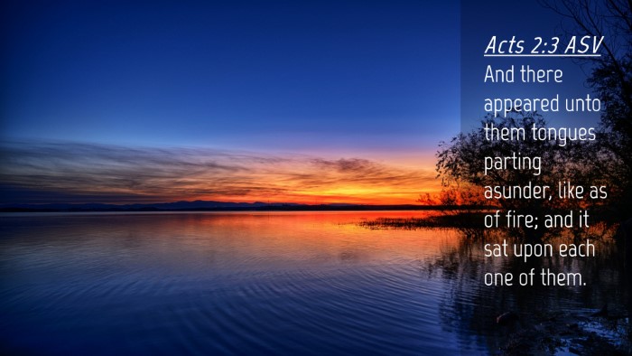 Picture 04 - Acts 2:3 ASV Desktop Wallpaper - And there appeared unto them tongues parting - Desktop Bible Verse Wallpaper