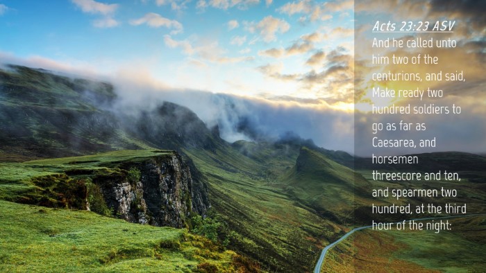 Picture 04 - Acts 23:23 ASV Desktop Wallpaper - And he called unto him two of the centurions, and - Desktop Bible Verse Wallpaper