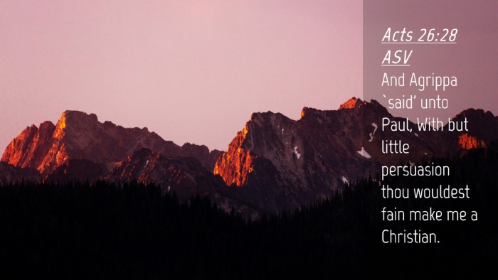 Picture 04 - Acts 26:28 ASV Desktop Wallpaper - And Agrippa `said' unto Paul, With but little - Desktop Bible Verse Wallpaper
