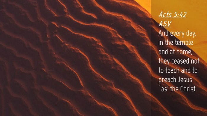 Picture 04 - Acts 5:42 ASV Desktop Wallpaper - And every day, in the temple and at home, they - Desktop Bible Verse Wallpaper