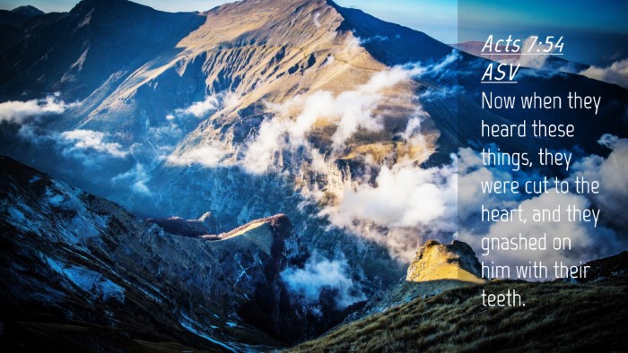 Picture 04 - Acts 7:54 ASV Desktop Wallpaper - Now when they heard these things, they were cut - Desktop Bible Verse Wallpaper