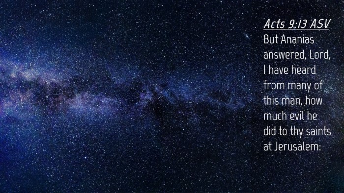 Picture 04 - Acts 9:13 ASV Desktop Wallpaper - But Ananias answered, Lord, I have heard from - Desktop Bible Verse Wallpaper