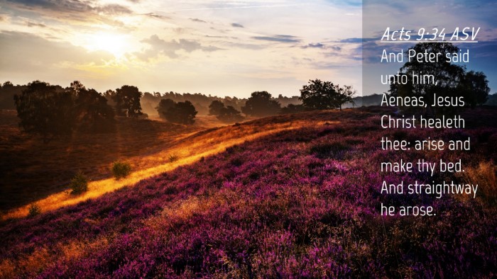 Picture 04 - Acts 9:34 ASV Desktop Wallpaper - And Peter said unto him, Aeneas, Jesus Christ - Desktop Bible Verse Wallpaper