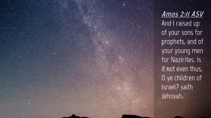 Picture 04 - Amos 2:11 ASV Desktop Wallpaper - And I raised up of your sons for prophets, and of - Desktop Bible Verse Wallpaper