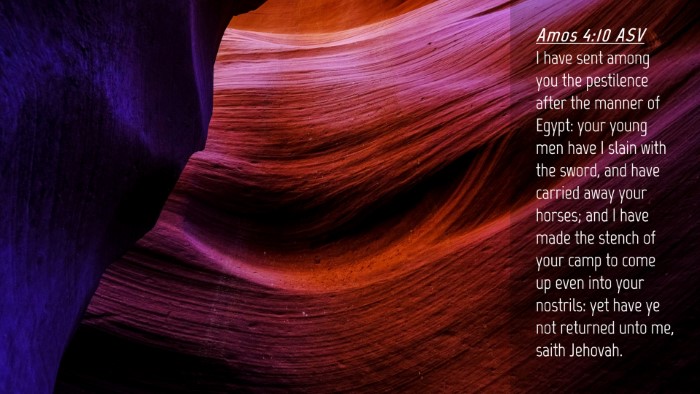 Picture 04 - Amos 4:10 ASV Desktop Wallpaper - I have sent among you the pestilence after the - Desktop Bible Verse Wallpaper
