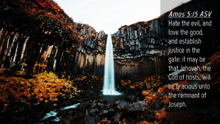 Picture 04 - Amos 5:15 ASV Desktop Wallpaper - Hate the evil, and love the good, and establish - Desktop Bible Verse Wallpaper