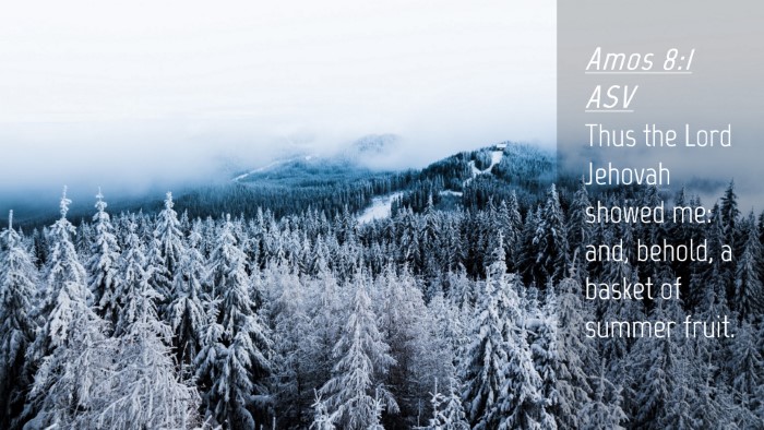 Picture 04 - Amos 8:1 ASV Desktop Wallpaper - Thus the Lord Jehovah showed me: and, behold, a - Desktop Bible Verse Wallpaper