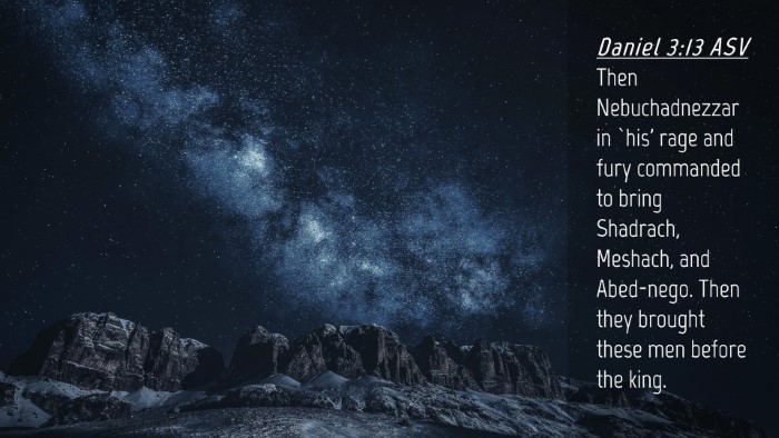 Picture 04 - Daniel 3:13 ASV Desktop Wallpaper - Then Nebuchadnezzar in `his' rage and fury - Desktop Bible Verse Wallpaper