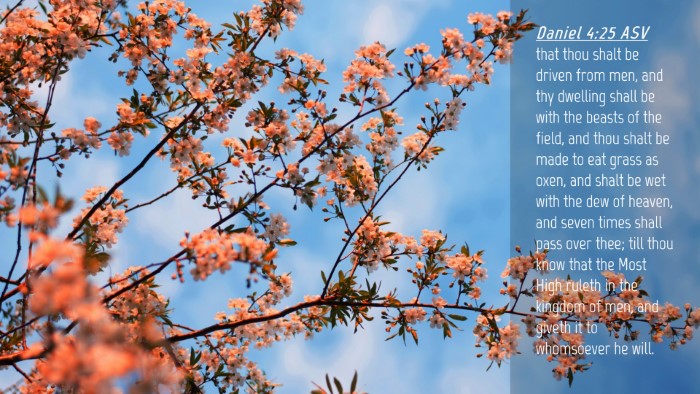 Picture 04 - Daniel 4:25 ASV Desktop Wallpaper - that thou shalt be driven from men, and thy - Desktop Bible Verse Wallpaper