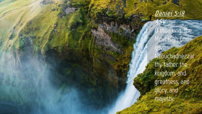 Picture 04 - Daniel 5:18 ASV Desktop Wallpaper - O thou king, the Most High God gave - Desktop Bible Verse Wallpaper