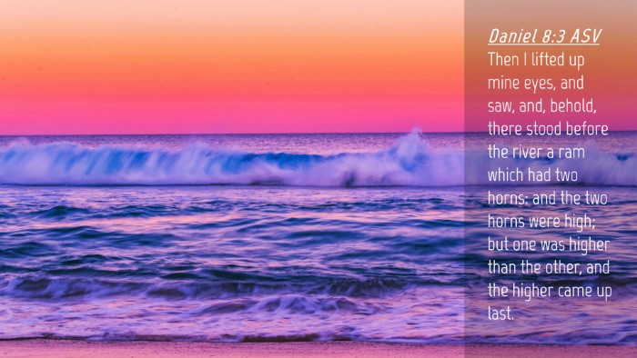 Picture 04 - Daniel 8:3 ASV Desktop Wallpaper - Then I lifted up mine eyes, and saw, and, behold, - Desktop Bible Verse Wallpaper