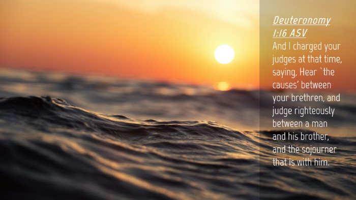Picture 04 - Deuteronomy 1:16 ASV Desktop Wallpaper - And I charged your judges at that time, saying, - Desktop Bible Verse Wallpaper