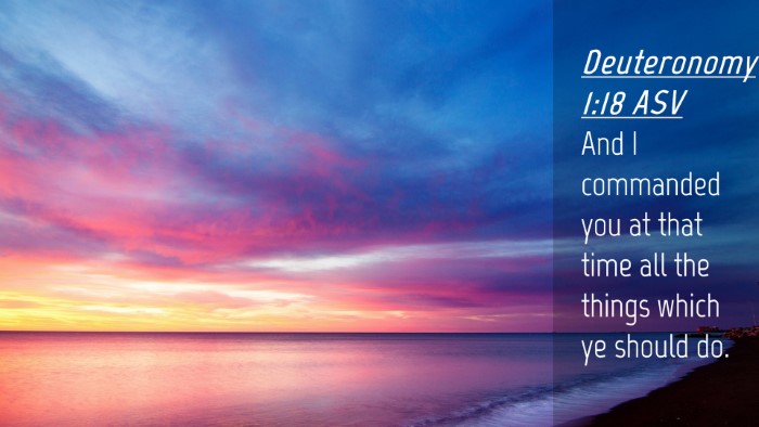 Picture 04 - Deuteronomy 1:18 ASV Desktop Wallpaper - And I commanded you at that time all the things - Desktop Bible Verse Wallpaper