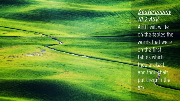 Picture 04 - Deuteronomy 10:2 ASV Desktop Wallpaper - And I will write on the tables the words that - Desktop Bible Verse Wallpaper