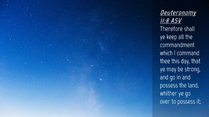 Picture 04 - Deuteronomy 11:8 ASV Desktop Wallpaper - Therefore shall ye keep all the commandment which - Desktop Bible Verse Wallpaper