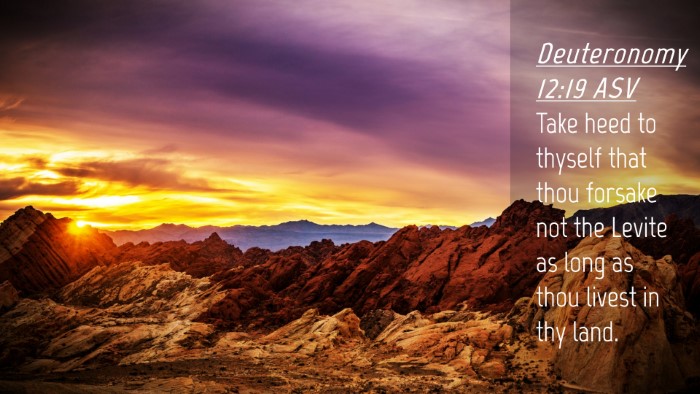 Picture 04 - Deuteronomy 12:19 ASV Desktop Wallpaper - Take heed to thyself that thou forsake not the - Desktop Bible Verse Wallpaper