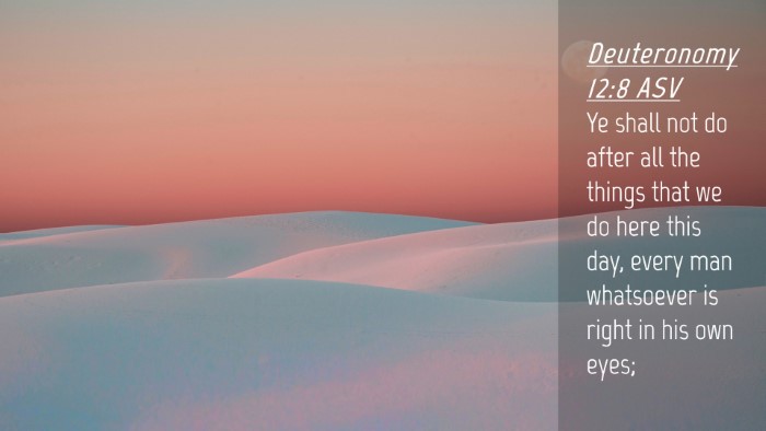 Picture 04 - Deuteronomy 12:8 ASV Desktop Wallpaper - Ye shall not do after all the things that we do - Desktop Bible Verse Wallpaper